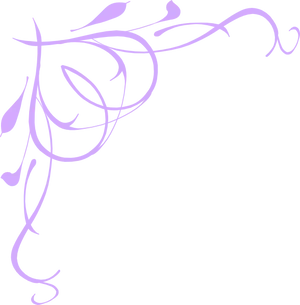 Elegant Purple Floral Wedding Border Design PNG Image