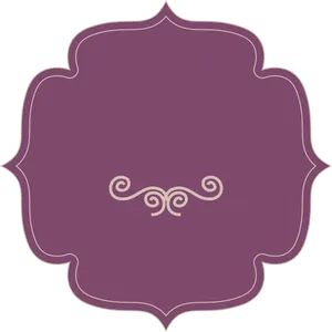 Elegant Purple Label Design PNG Image