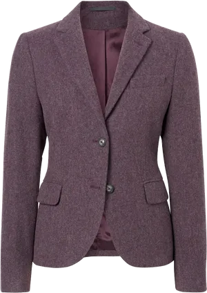 Elegant Purple Wool Blazer PNG Image