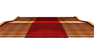 Elegant Red Carpet Stairs PNG Image