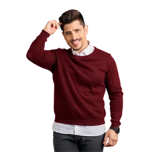 Elegant Red Sweater Png Ulj PNG Image