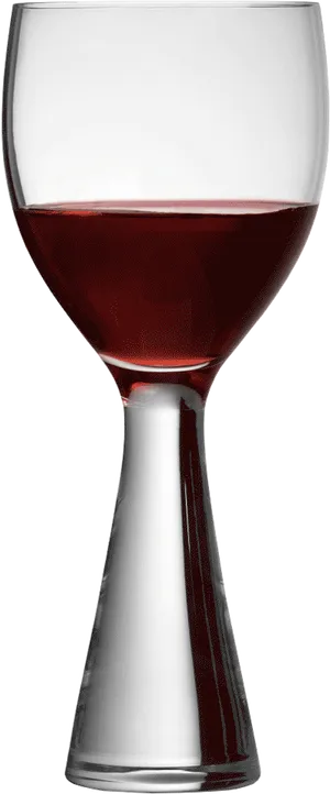 Elegant Red Wine Glass PNG Image