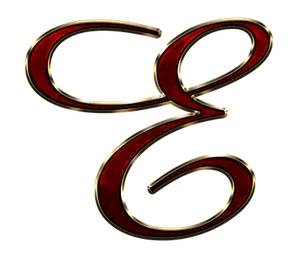 Elegant Redand Gold Letter G PNG Image