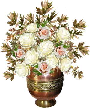 Elegant Rose Arrangementin Vase PNG Image