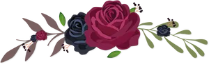 Elegant Rose Floral Vector PNG Image