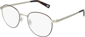 Elegant Round Eyeglasses Transparent Background PNG Image