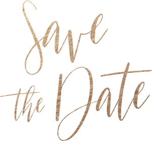 Elegant Save The Date Script PNG Image