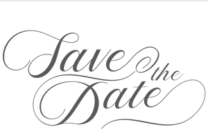 Elegant Save The Date Script PNG Image