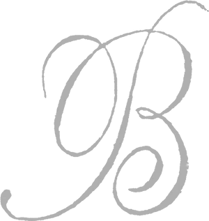 Elegant Script Letter B PNG Image