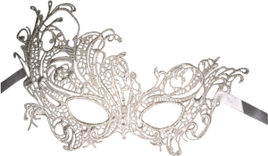 Elegant Silver Filigree Mask.png PNG Image