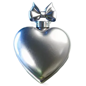 Elegant Silver Heart Design Png 06282024 PNG Image