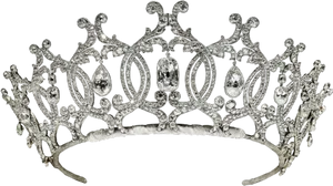 Elegant Silver Tiara PNG Image