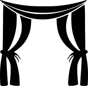 Elegant Stage Curtains Vector PNG Image