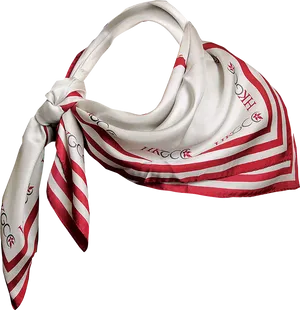 Elegant Striped Scarf PNG Image