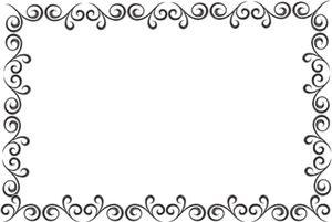 Elegant Swirls Frame Design PNG Image