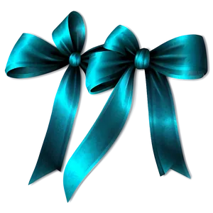 Elegant Teal Ribbon Graphic Png 06282024 PNG Image