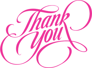 Elegant Thank You Script PNG Image