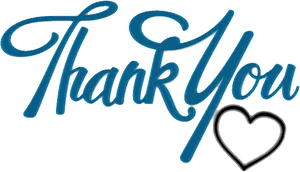 Elegant Thank You Text PNG Image