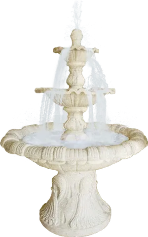 Elegant Three Tier Fountain PNG Image