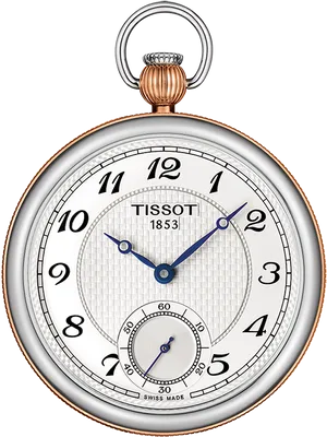 Elegant Tissot Pocket Watch PNG