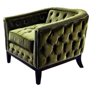 Elegant Velvet Armchair Png Htg PNG Image