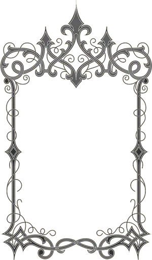 Elegant Victorian Style Photo Frame PNG Image