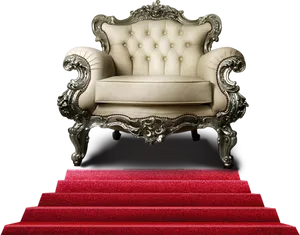 Elegant Vintage Chairon Red Carpet PNG Image