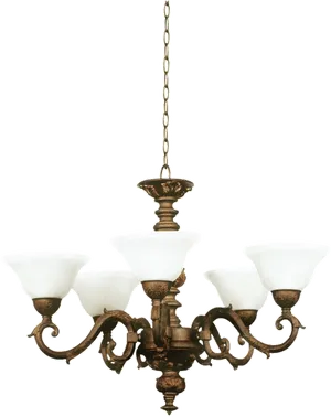 Elegant Vintage Chandelier PNG Image