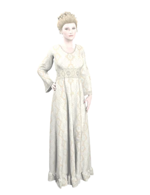 Elegant Vintage Dress3 D Model PNG Image