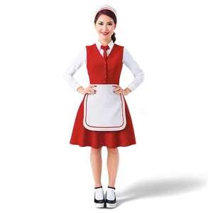 Elegant Waitress Attire Png Oqq PNG Image