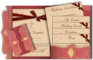 Elegant Wedding Invitation Design PNG Image