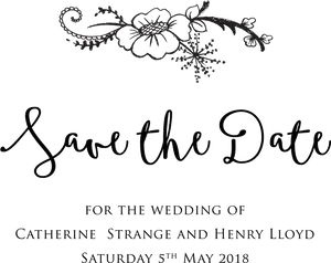 Elegant Wedding Savethe Date PNG Image