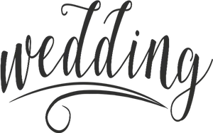 Elegant Wedding Script Text PNG Image