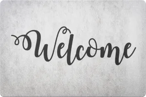 Elegant Welcome Mat Design PNG Image