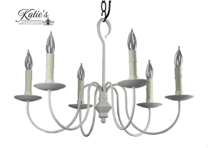 Elegant White Chandelier PNG Image