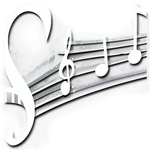 Elegant White Music Note Design Png Csg PNG Image