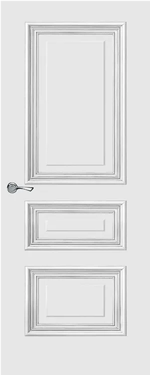 Elegant White Panel Door PNG Image