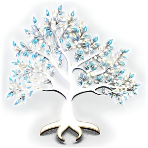 Elegant White Tree Design Png Ewx PNG Image