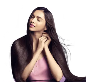 Elegant Woman Long Hair Beauty PNG Image