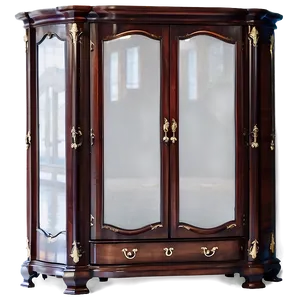 Elegant Wooden Wardrobe Png Aqc18 PNG Image