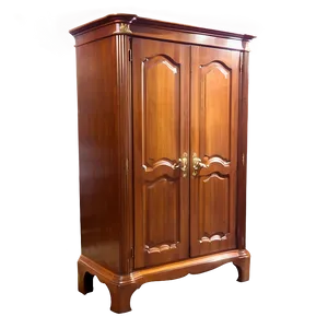 Elegant Wooden Wardrobe Png Fvr PNG Image