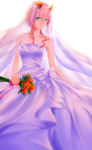 Elegant Zero Twoin Purple Dress PNG Image