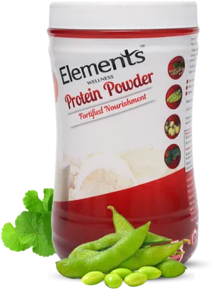 Elements Protein Powder Container PNG Image