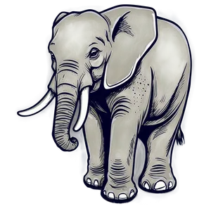 Elephant Cartoon Drawing Png Kto PNG Image