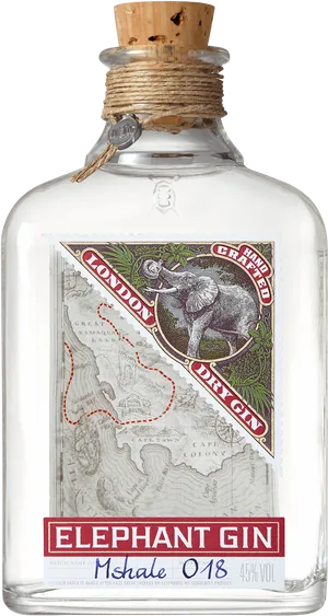 Elephant Gin Bottle Transparent Background PNG Image