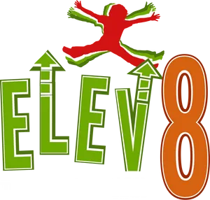 Elev8 Trampoline Park Logo PNG Image