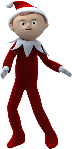 Elf On The Shelf Christmas Character PNG Image