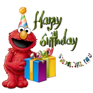 Elmo Birthday A PNG Image