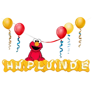 Elmo Birthday Banner Design Png 80 PNG Image