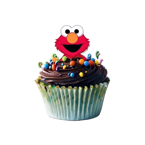 Elmo Birthday Cupcake Toppers Png Xho93 PNG Image